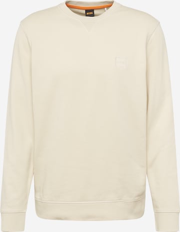 BOSS Orange Sweatshirt 'Westart' i beige: framsida