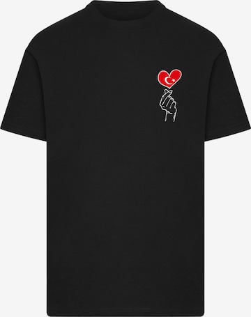 T-Shirt 'Love Türkiye Sign' Mister Tee en noir : devant