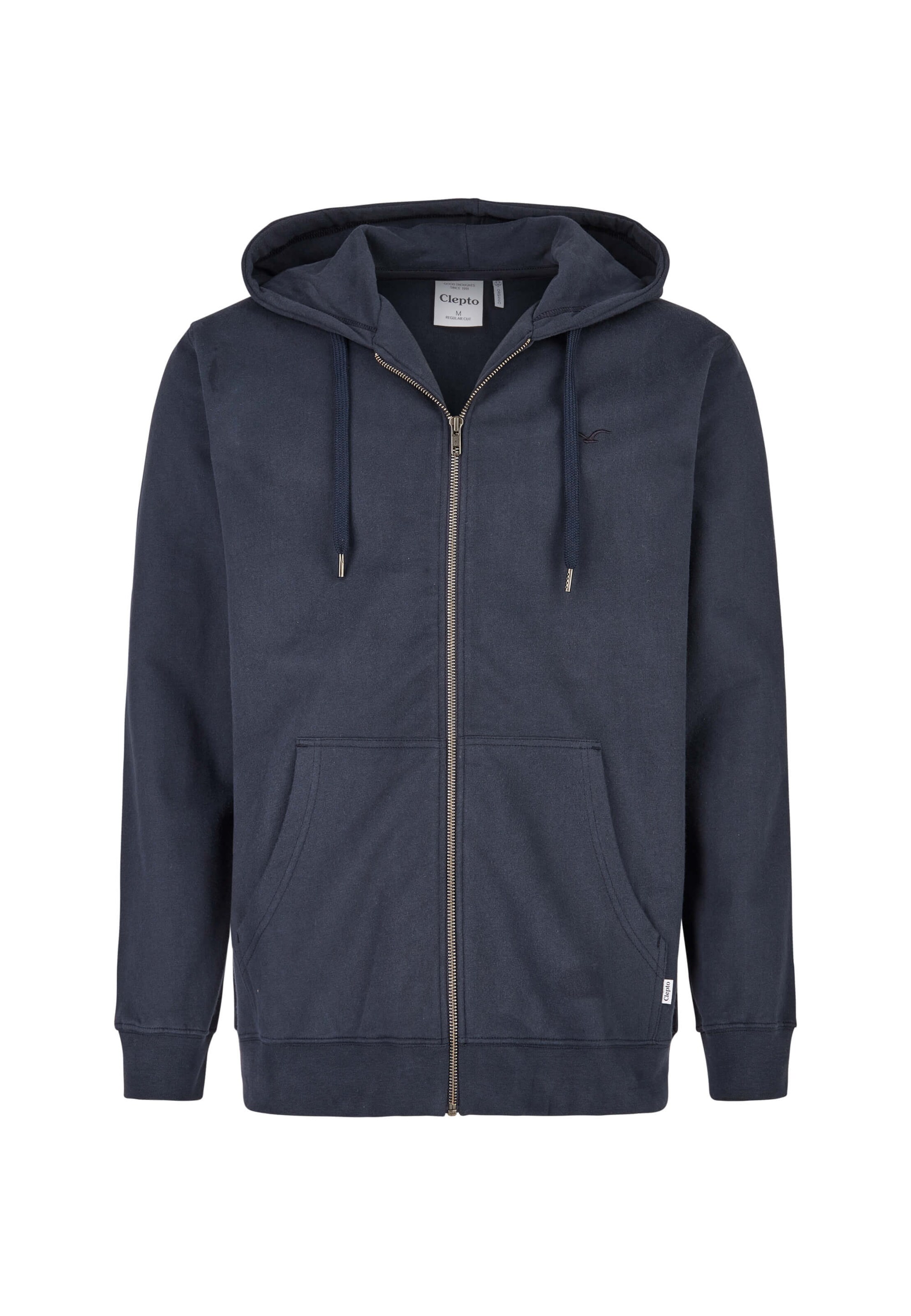 Cleptomanicx Sweatjacke 'Ligull' in Blau: Vorderseite