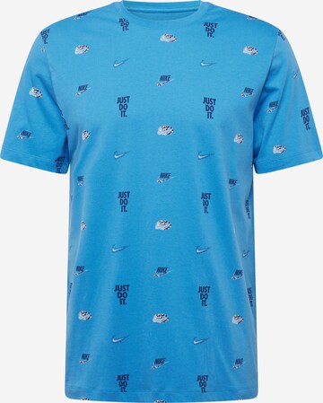 T-Shirt Nike Sportswear en bleu : devant