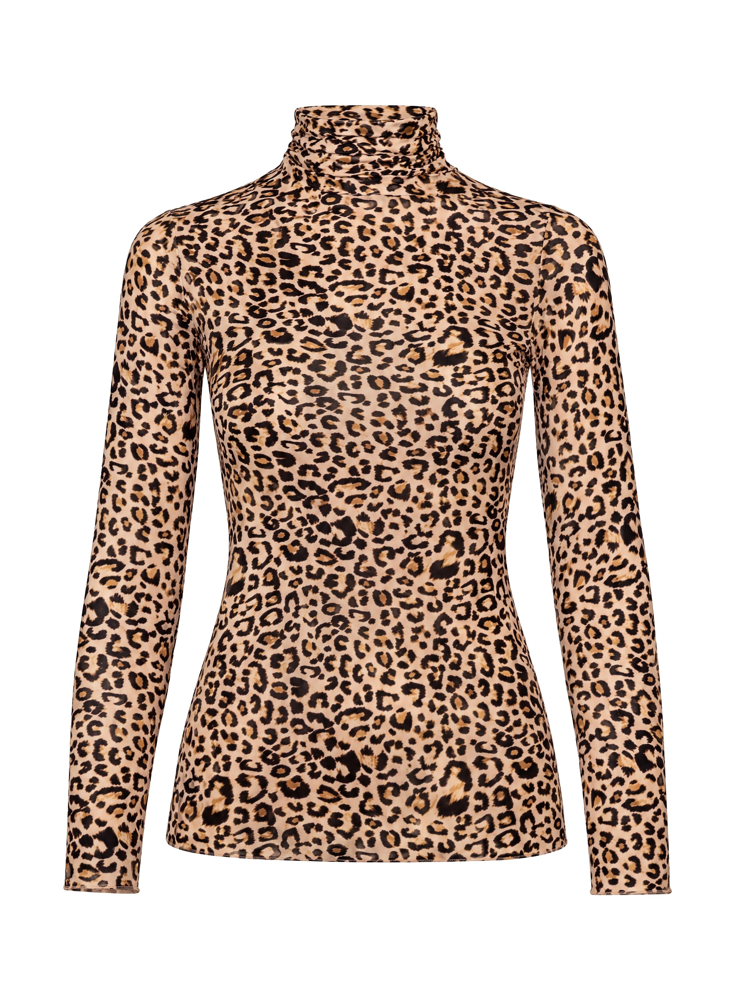 Maillot de corps 'Dolcevita Lungo Cashmere Modal Fantasia Animalier Beige' Ciocca en beige : devant