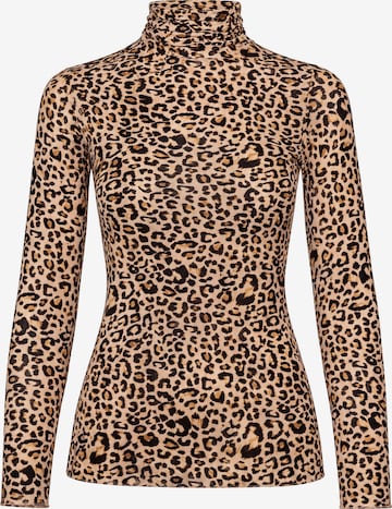 Maillot de corps 'Dolcevita Lungo Cashmere Modal Fantasia Animalier Beige' Ciocca en beige : devant