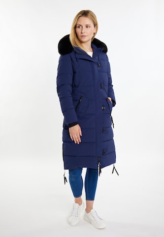 Manteau d’hiver 'Fenia' usha BLUE LABEL en bleu : devant