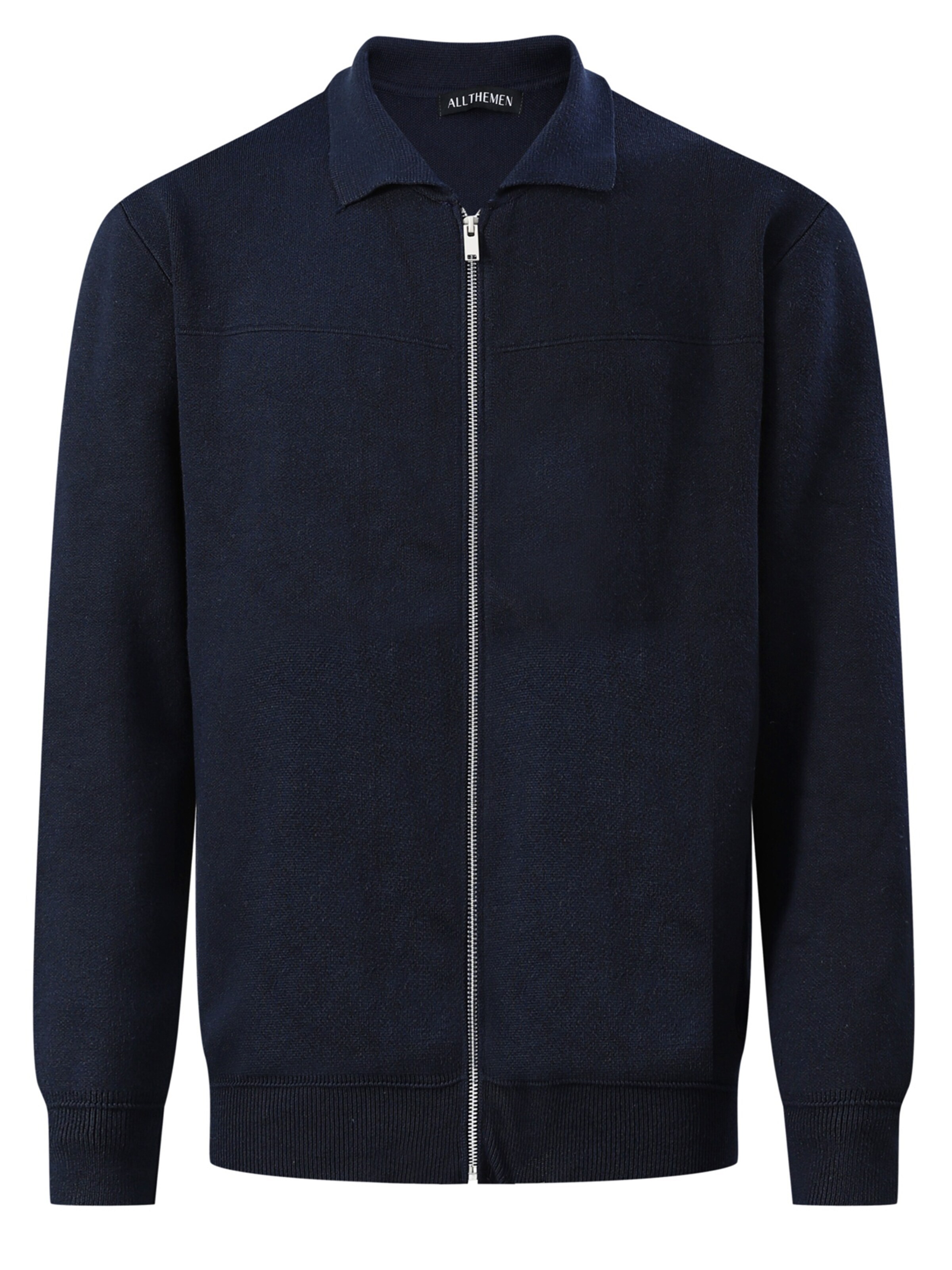 ALLTHEMEN Knit Cardigan 'Fadenton' in S in Navy, Item view