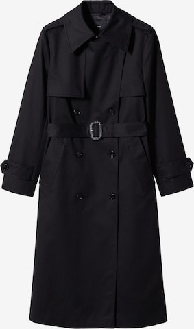 MANGO Přechodný kabát – černá: přední strana