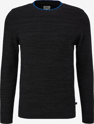 Pull-over QS en noir : devant