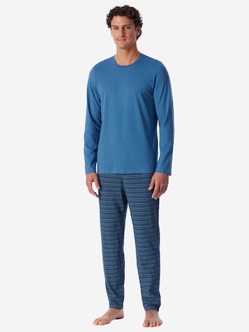 SCHIESSER Schlafanzug ' Casual Essentials ' in Blau: Vorderseite