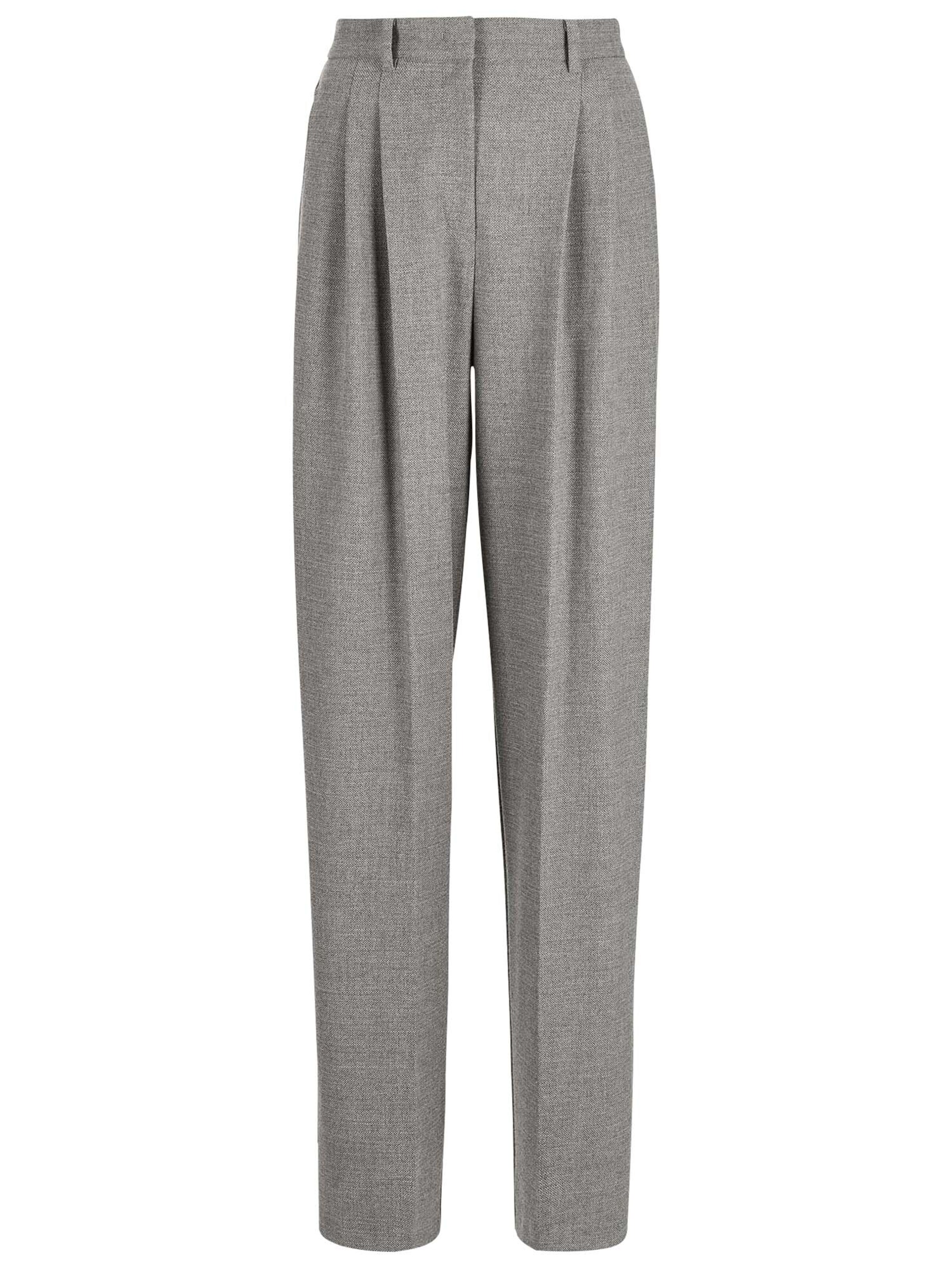 Pantalon à pince MADELEINE en gris : devant