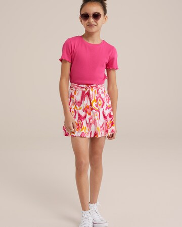 WE Fashion Regular Skirt in Pink