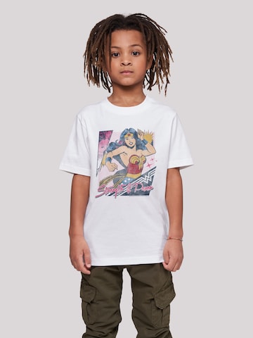F4NT4STIC Shirt 'DC Comics Wonder Woman Strength & Power' in White: front