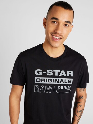 juoda G-Star RAW Marškinėliai