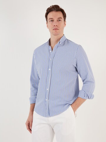Buratti Slim fit Button Up Shirt in Blue