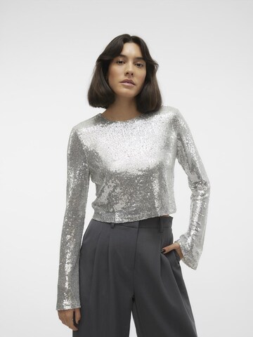 VERO MODA Bluse in Silber