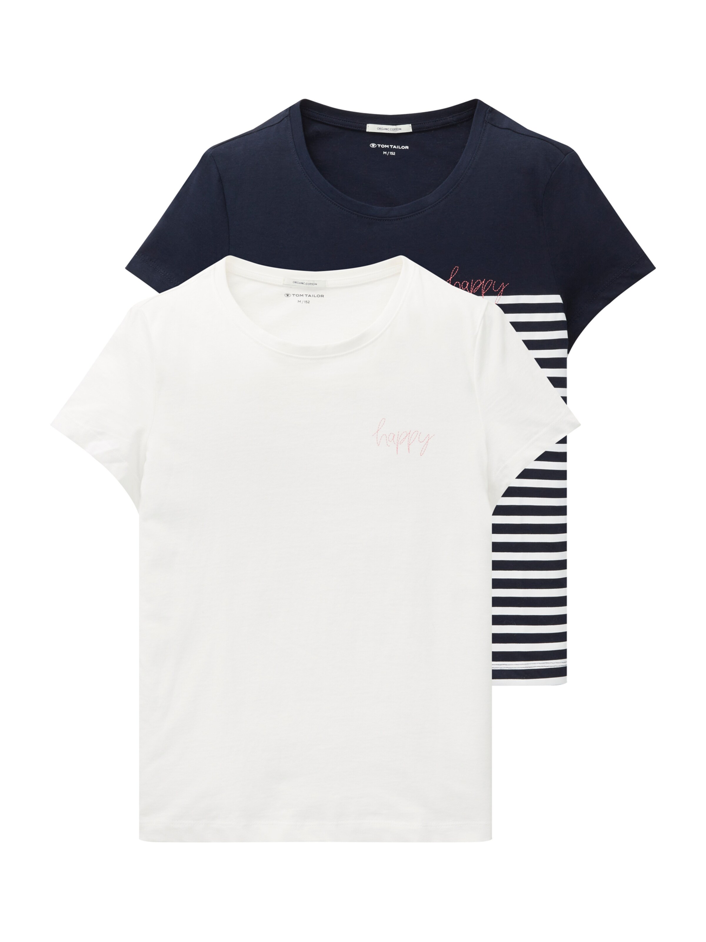 Kinder Teens (Gr. 140-176) TOM TAILOR T-Shirt in Nachtblau, Weiß - EP11399 Kinder Teens (Gr. 140-176) TOM TAILOR T-Shirt in Nachtblau, Weiß - EP11399