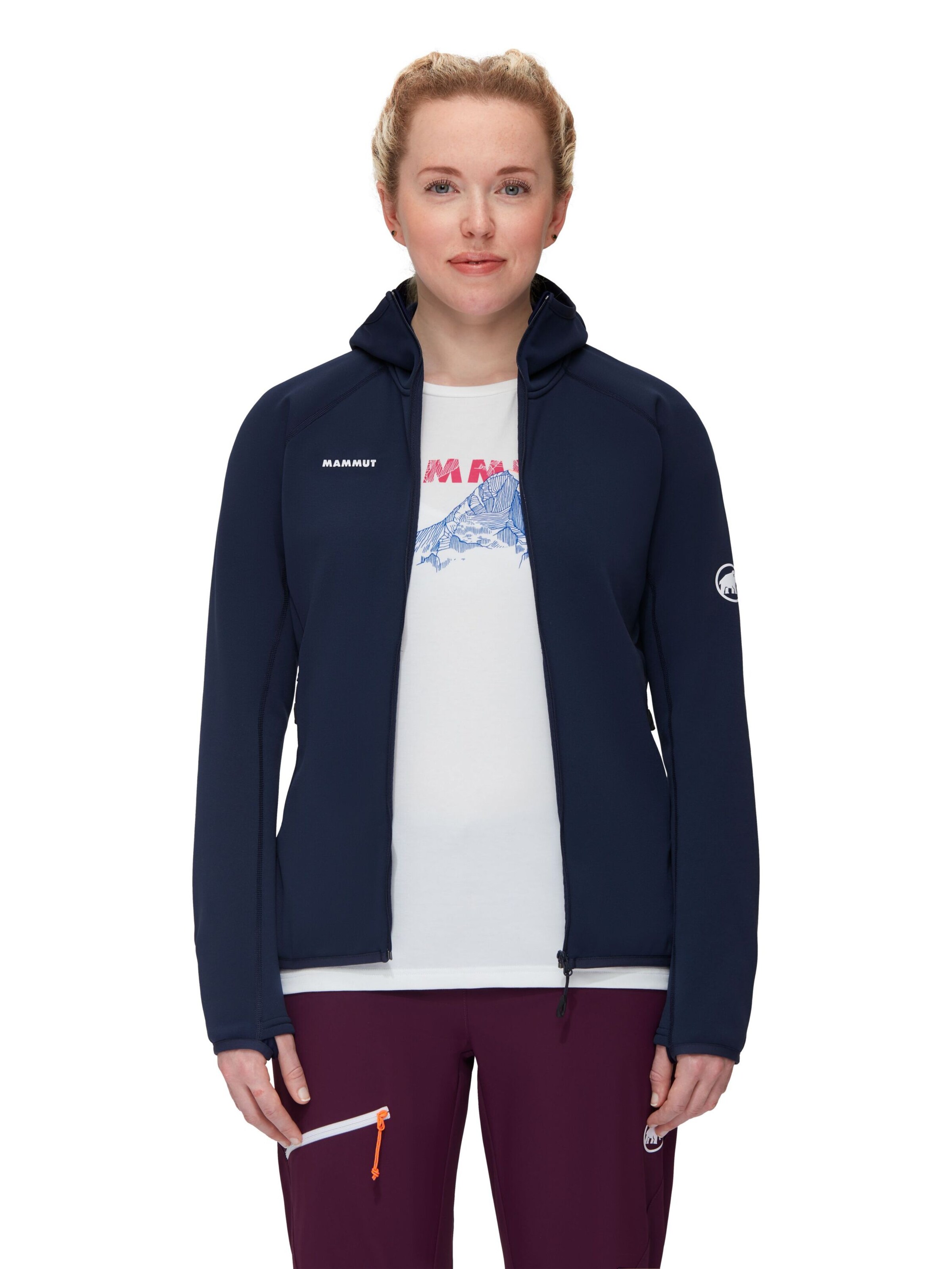 MAMMUT Athletic Fleece Jacket in Blue: front