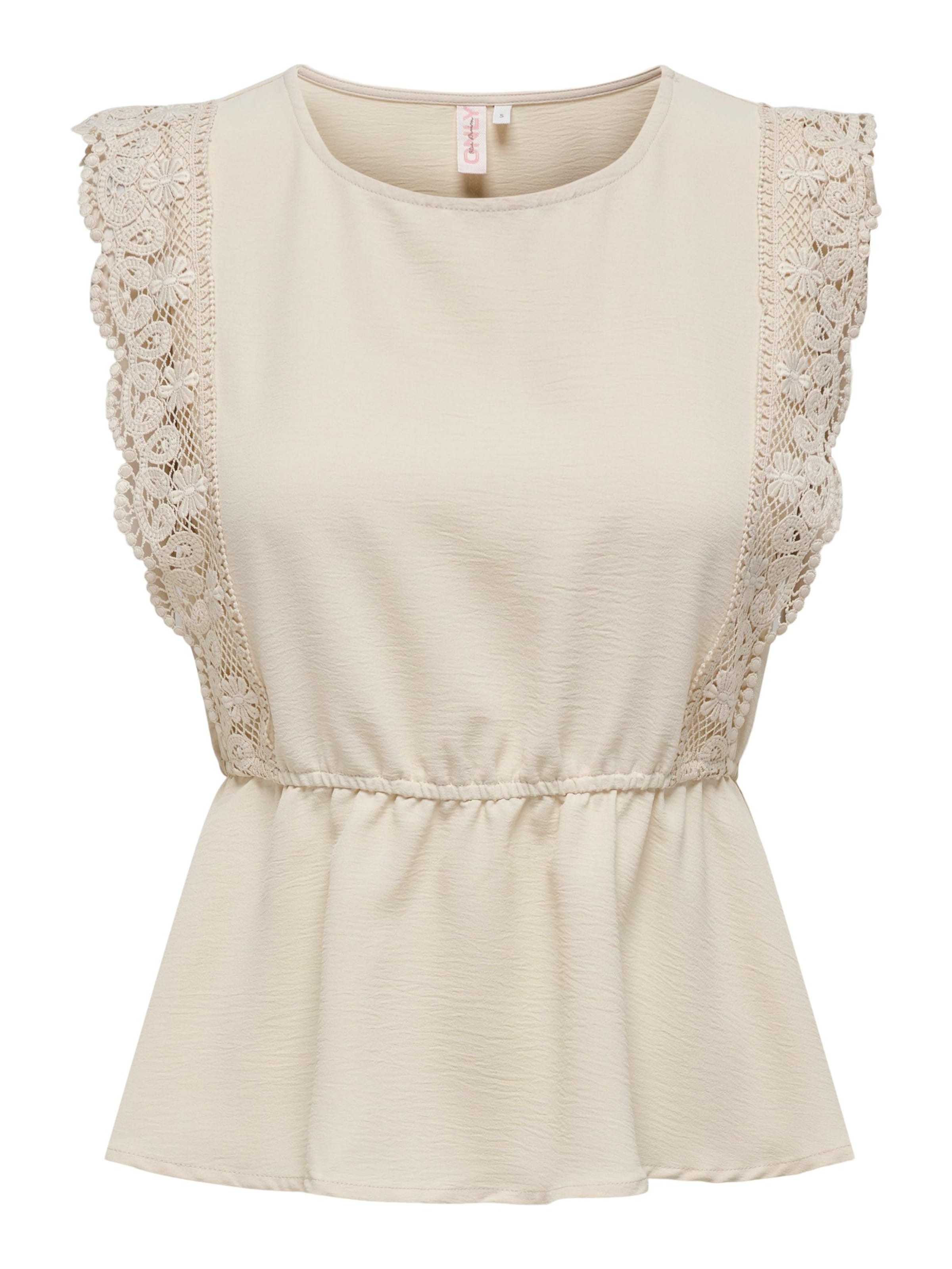 Tricou 'ONLMETTE' de la ONLY pe bej: față