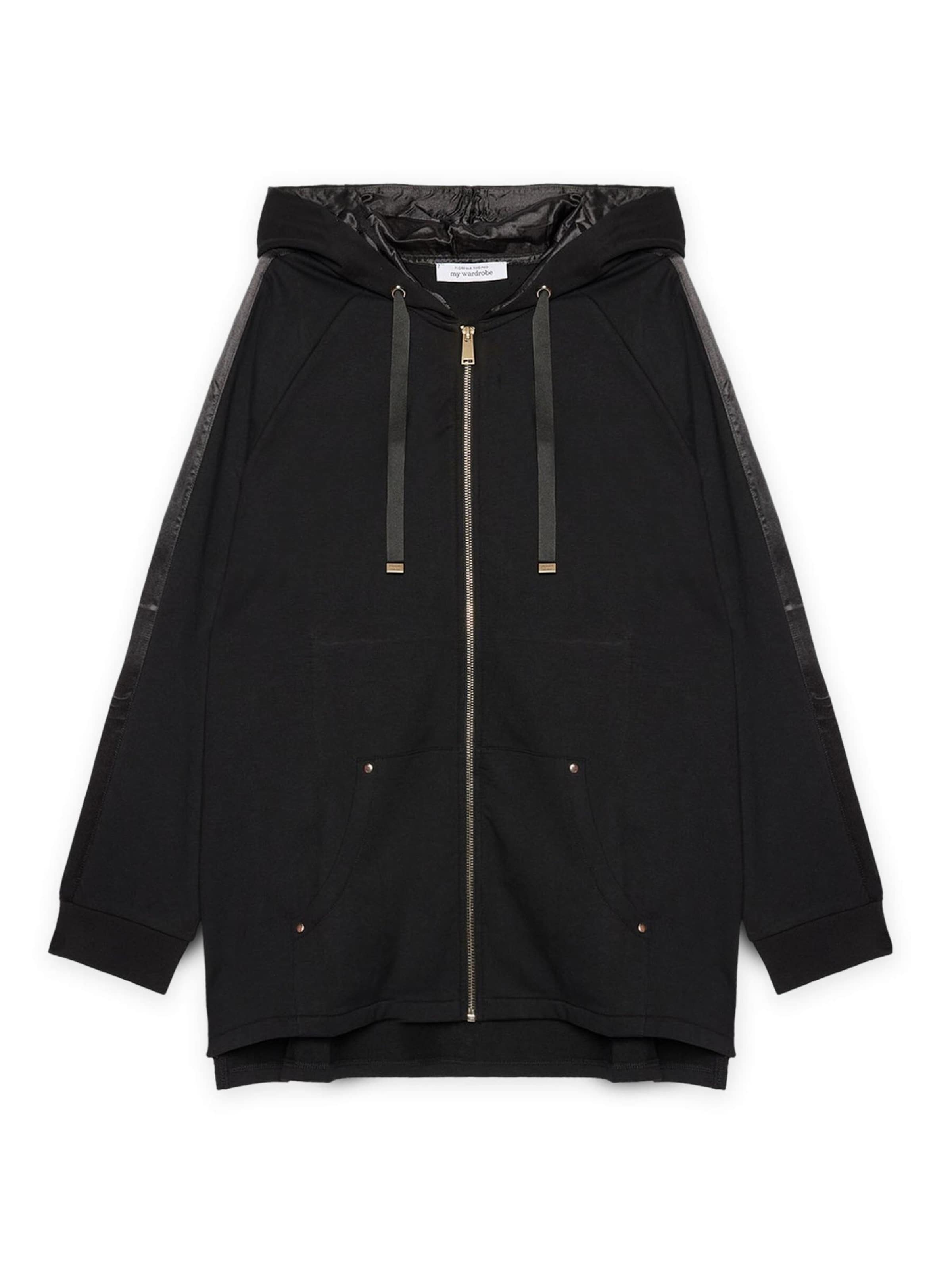 Veste de survêtement Fiorella Rubino en noir : devant