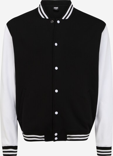 Urban Classics Big & Tall Veste de survêtement en noir / blanc, Vue avec produit