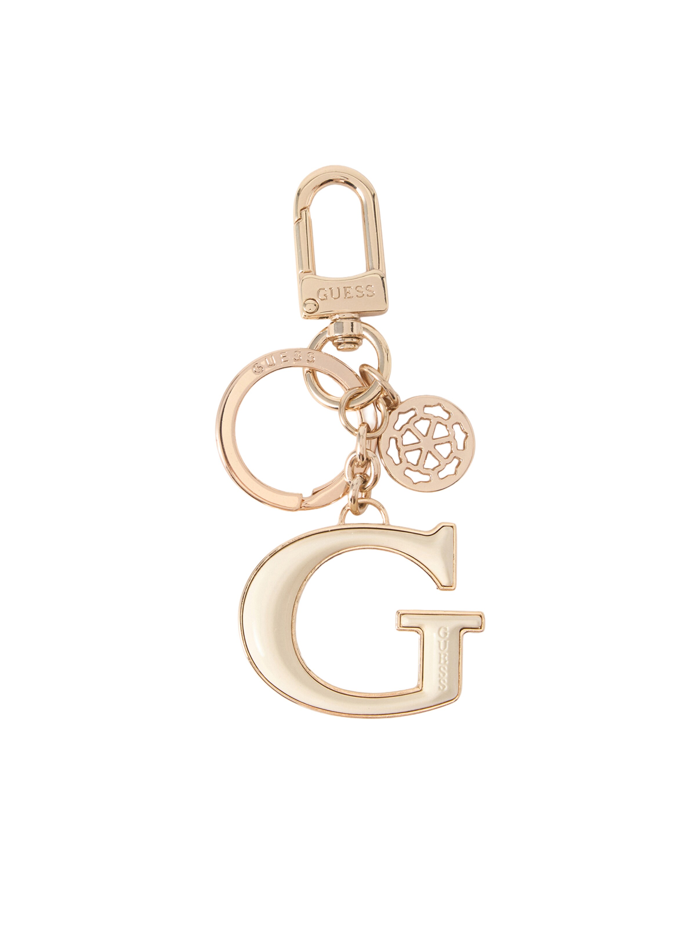 Porte-clés GUESS en or : devant