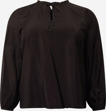 ONLY Carmakoma Blouse in Zwart: voorkant