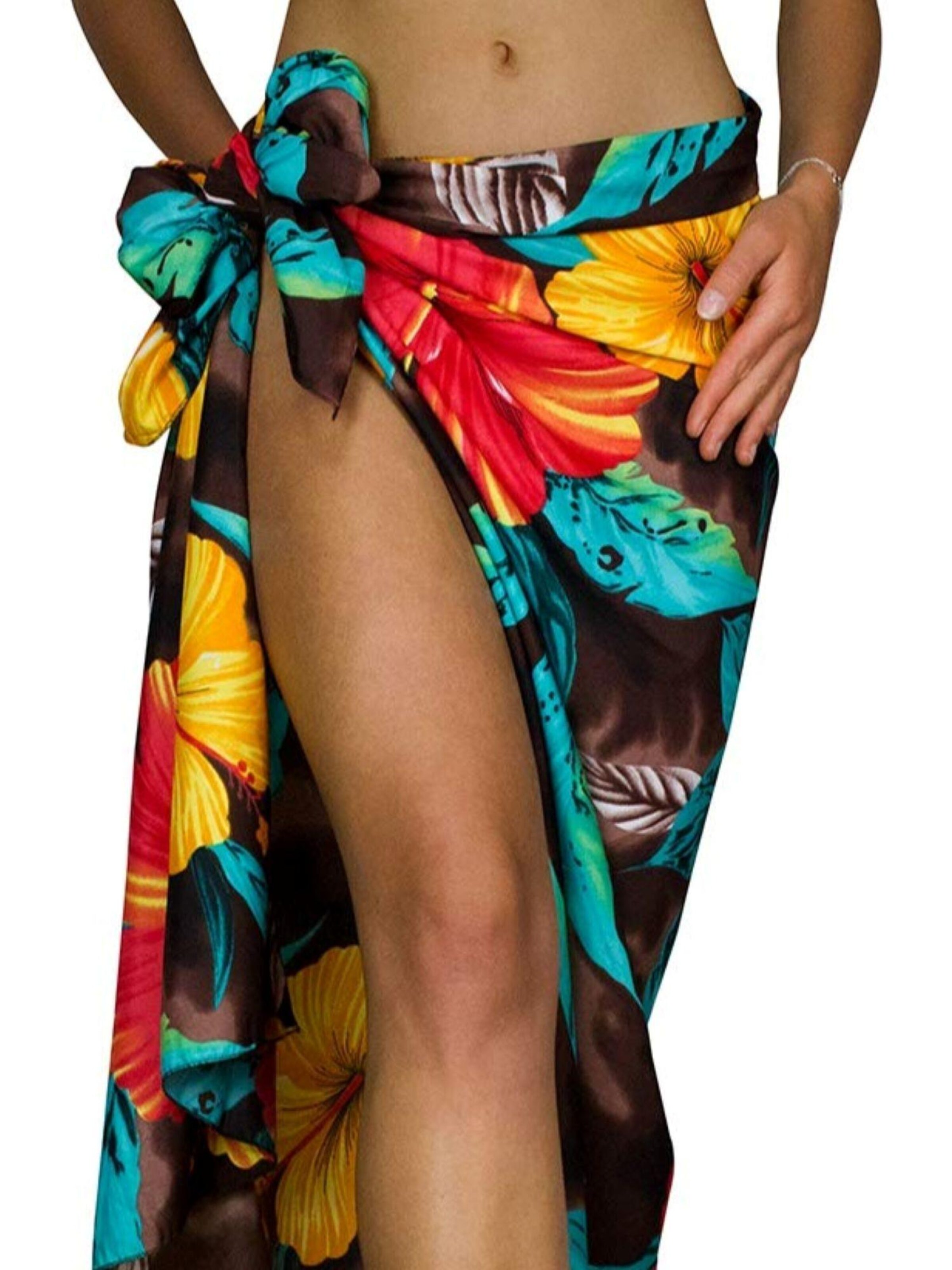 King Kameha Beach Towel 'Big Flower' in Brown