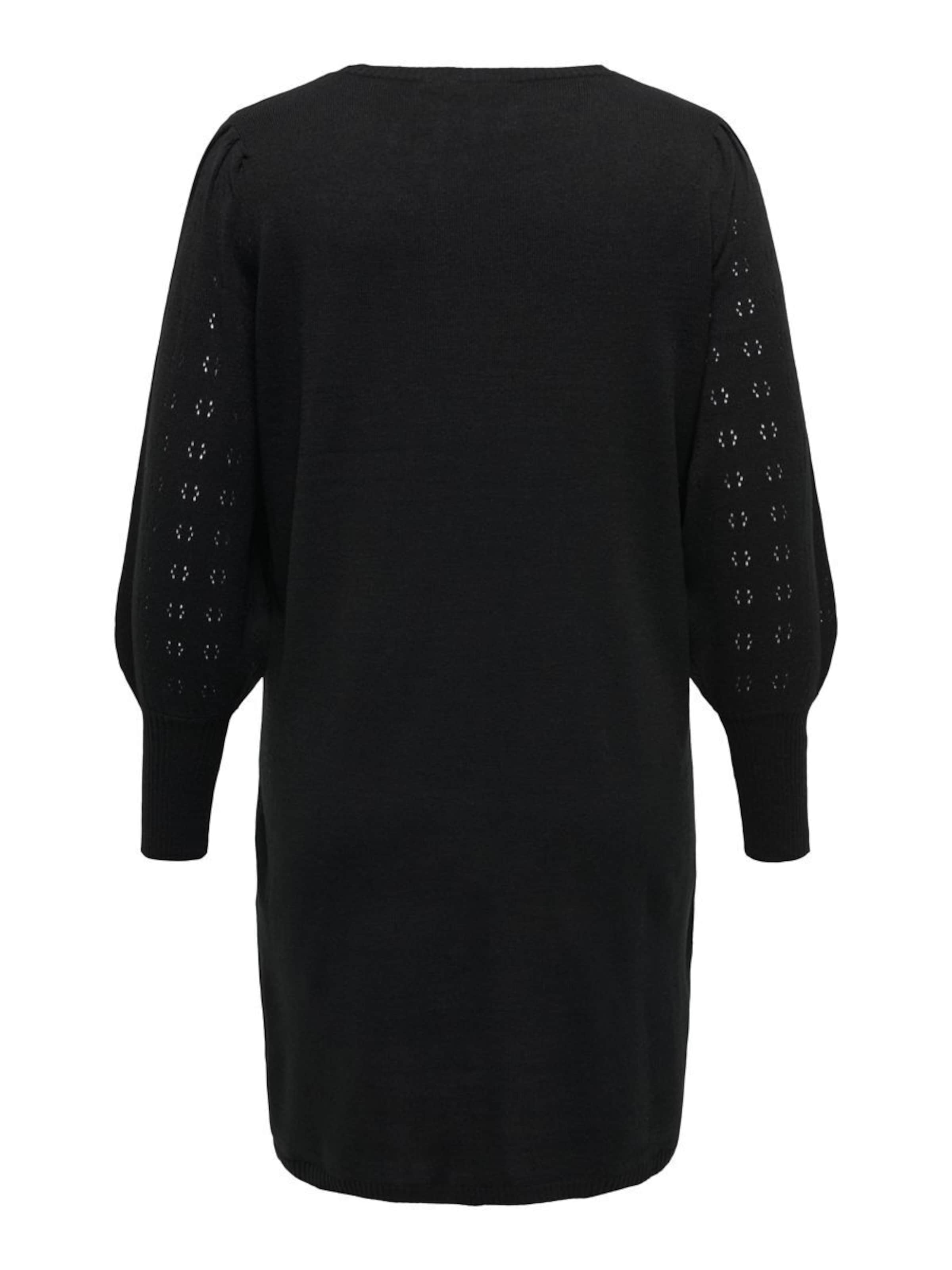 ONLY Carmakoma Gebreide jurk in Zwart