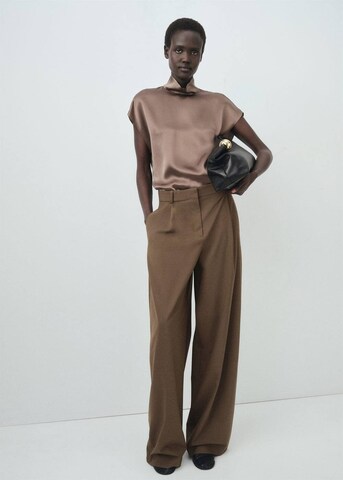 MANGO Blouse 'Lunas' in Brown