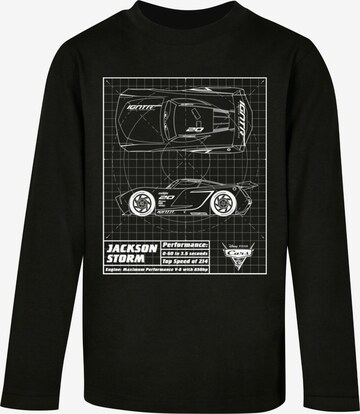 ABSOLUTE CULT Shirt 'Cars - Jackson Storm Blueprint' in Schwarz: predná strana