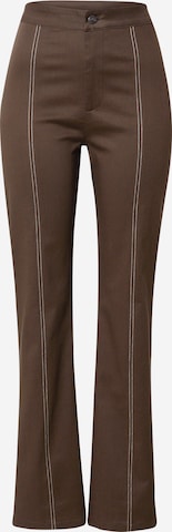 Bootcut Pantalon 'Inaya Paloma' Hosbjerg en marron : devant