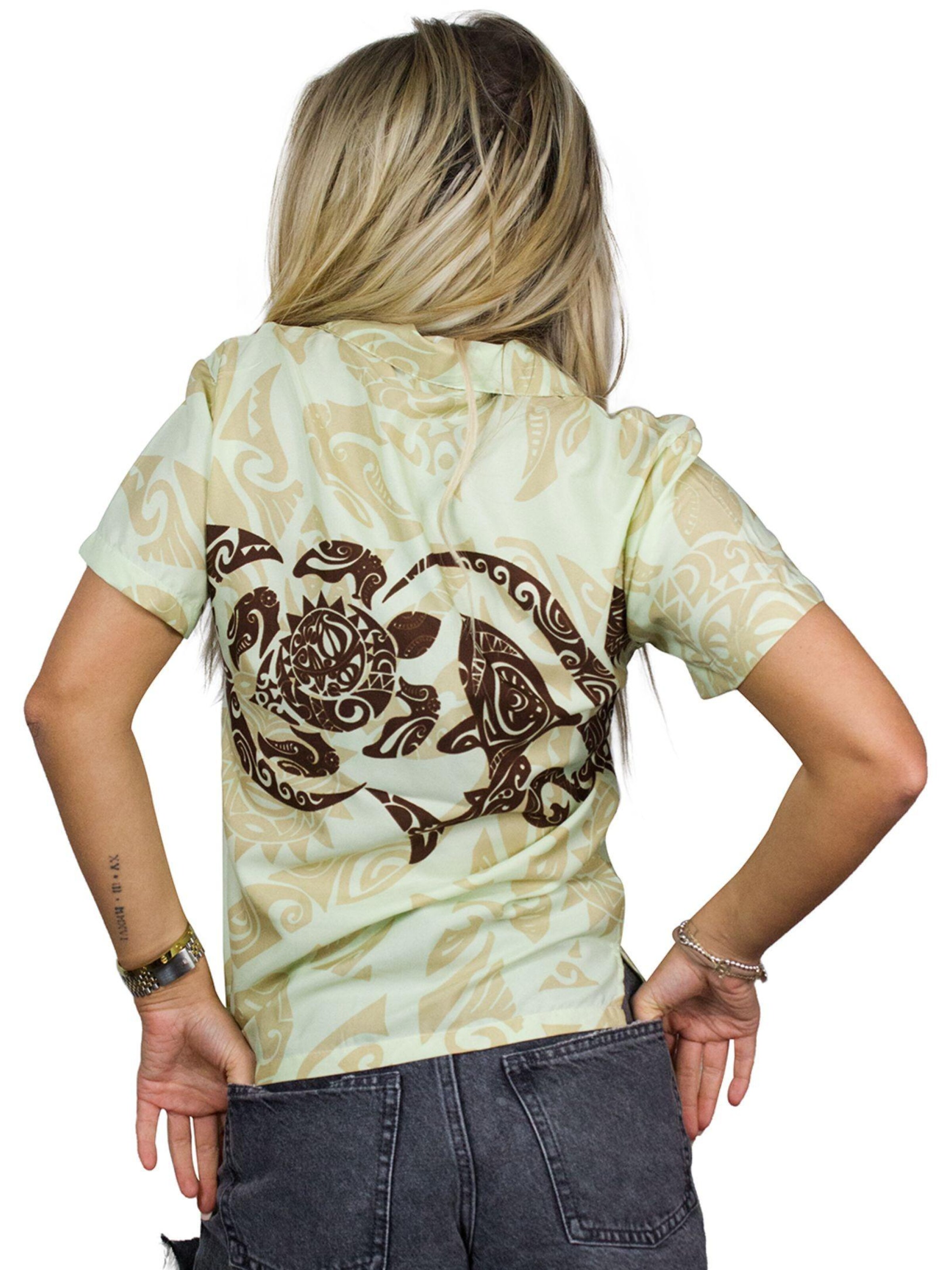 King Kameha Bluse 'Maori Chest'‌‌‌‌‌ in Beige