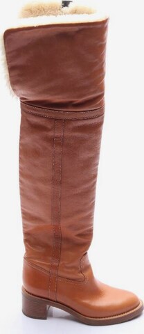 Céline Dress Boots in 38 in Brown: front