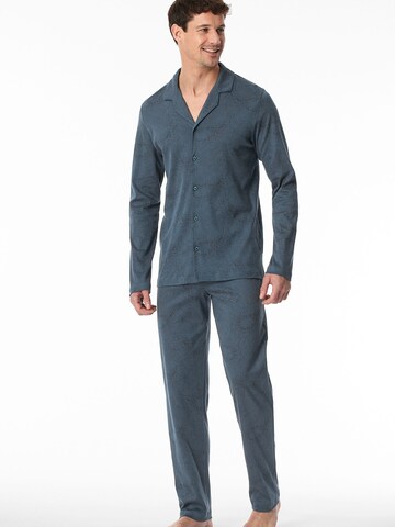SCHIESSER Pajamas long ' Fine Interlock ' in Blue