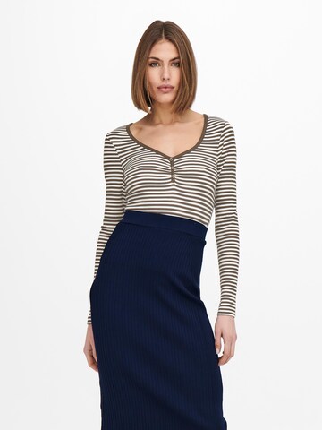 ONLY Shirt 'TINEA' in Brown: front