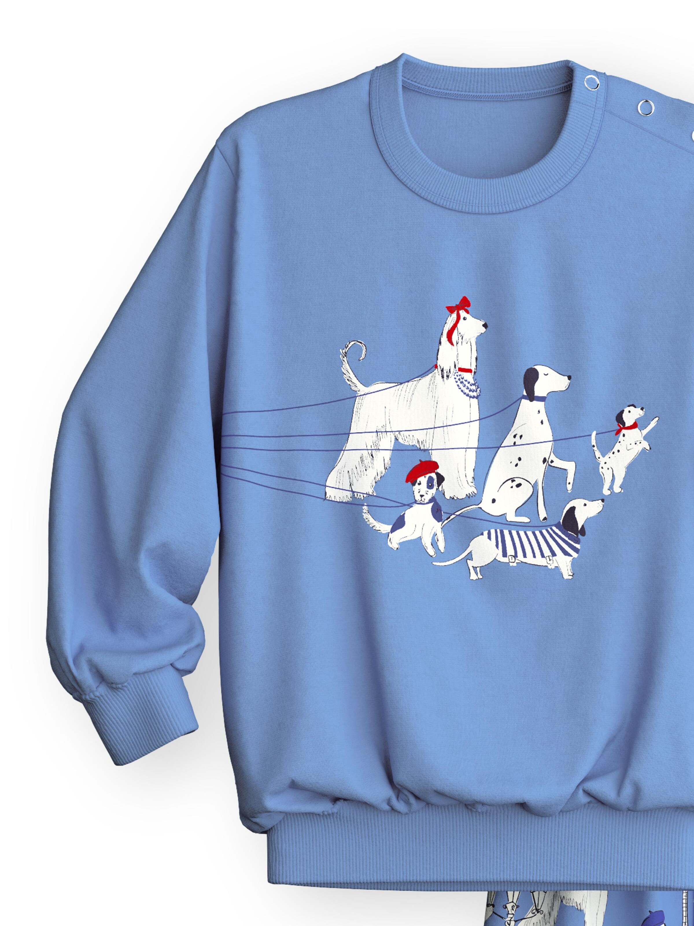 CALIDA Pajamas 'Dog' in Blue