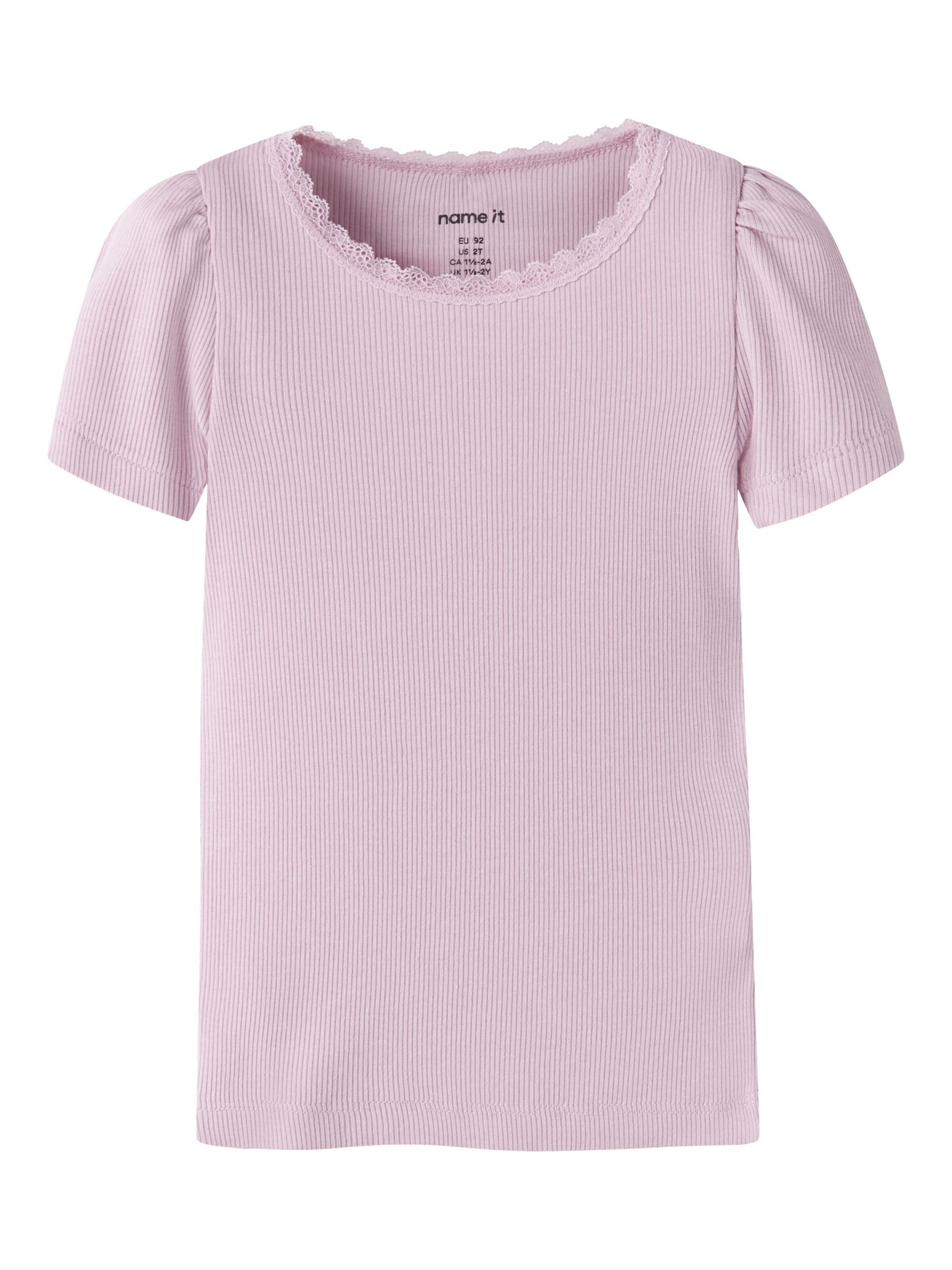 NAME IT T- Shirt 'NMFKab' in Lila: Vorderseite