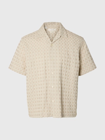 SELECTED Comfort Fit Hemd in Beige