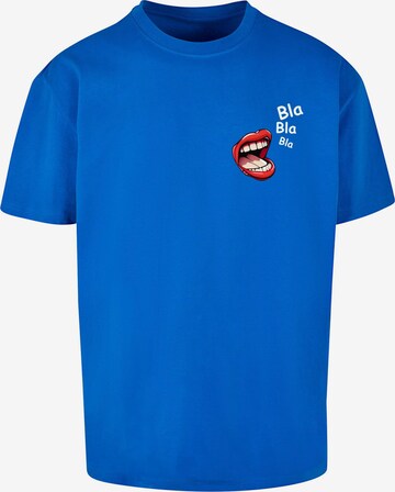 Merchcode T-Shirt 'Bla Bla Bla Comic' in Blau: predná strana