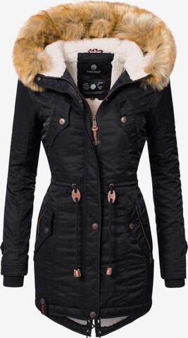 NAVAHOO Winterparka 'La Viva' in Zwart: voorkant