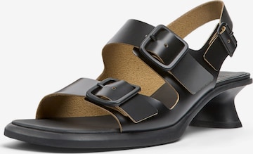 CAMPER - Sandalias con hebilla 'Dina' en negro: frente