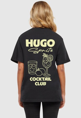 Merchcode T-Shirt 'Hugo Spritz' in Schwarz: Vorderseite