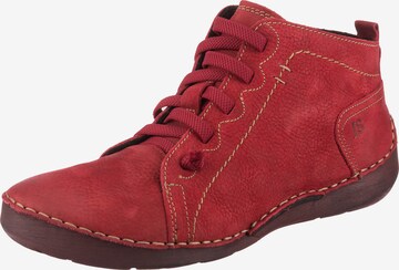 JOSEF SEIBEL Lace-Up Ankle Boots 'Fergey' in Red: front