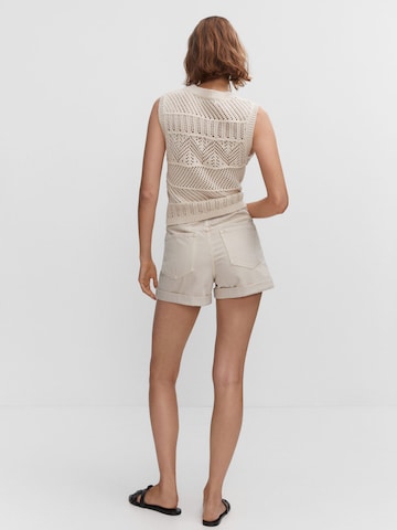 MANGO Regular Shorts in Beige