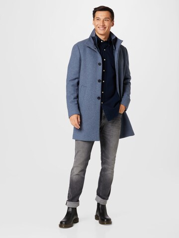 Matinique Regular fit Between-Seasons Coat 'Harvey' in Blue