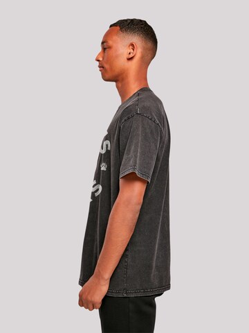 F4NT4STIC Shirt 'Stranger Things Hawkins Grey Tiger Netflix TV Series' in Black