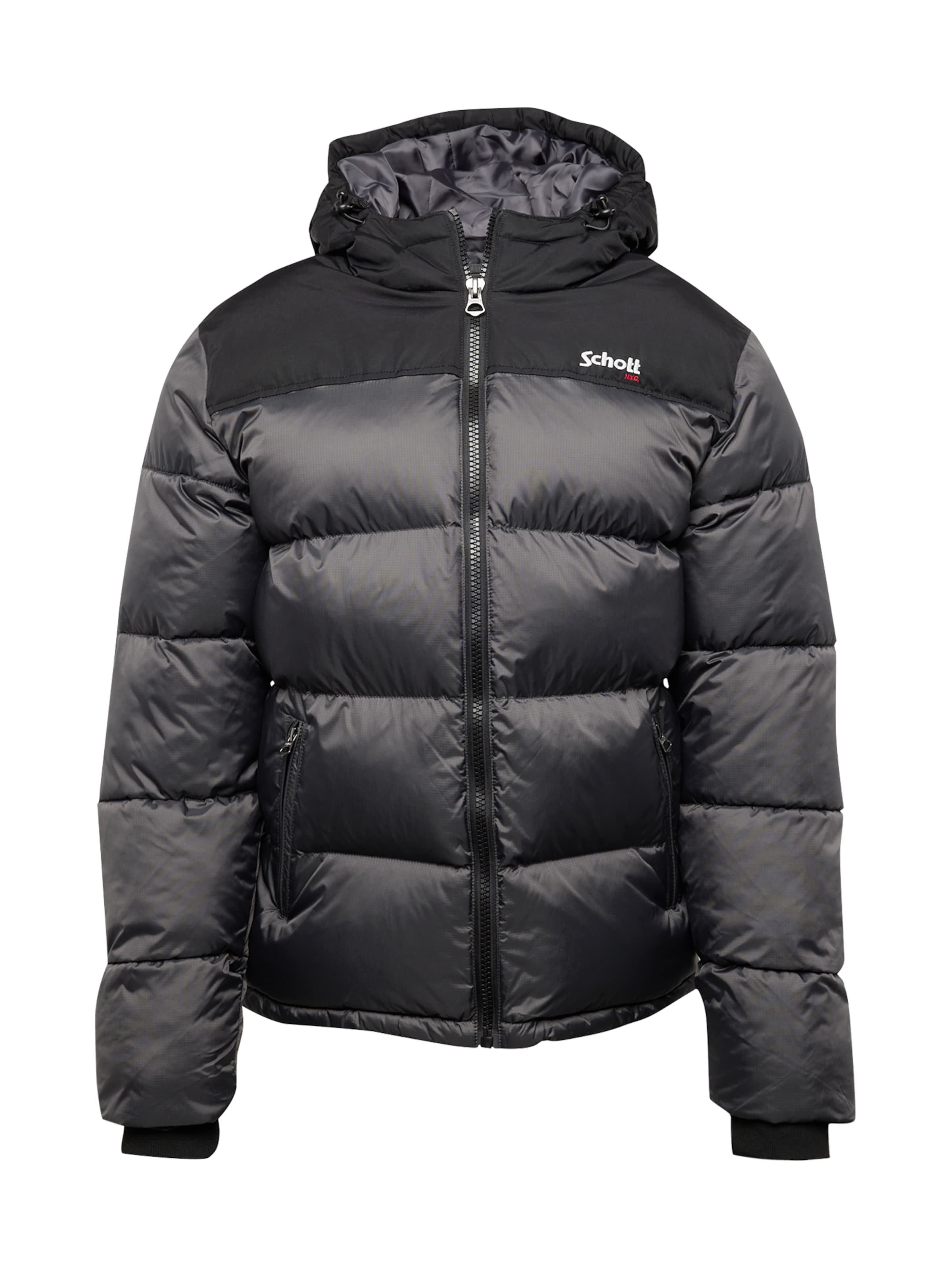 Schott NYC Зимно яке 'UTAH2' в сиво: отпред