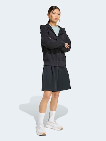 ADIDAS SPORTSWEAR - Casaco de treino em moletão em preto: frente