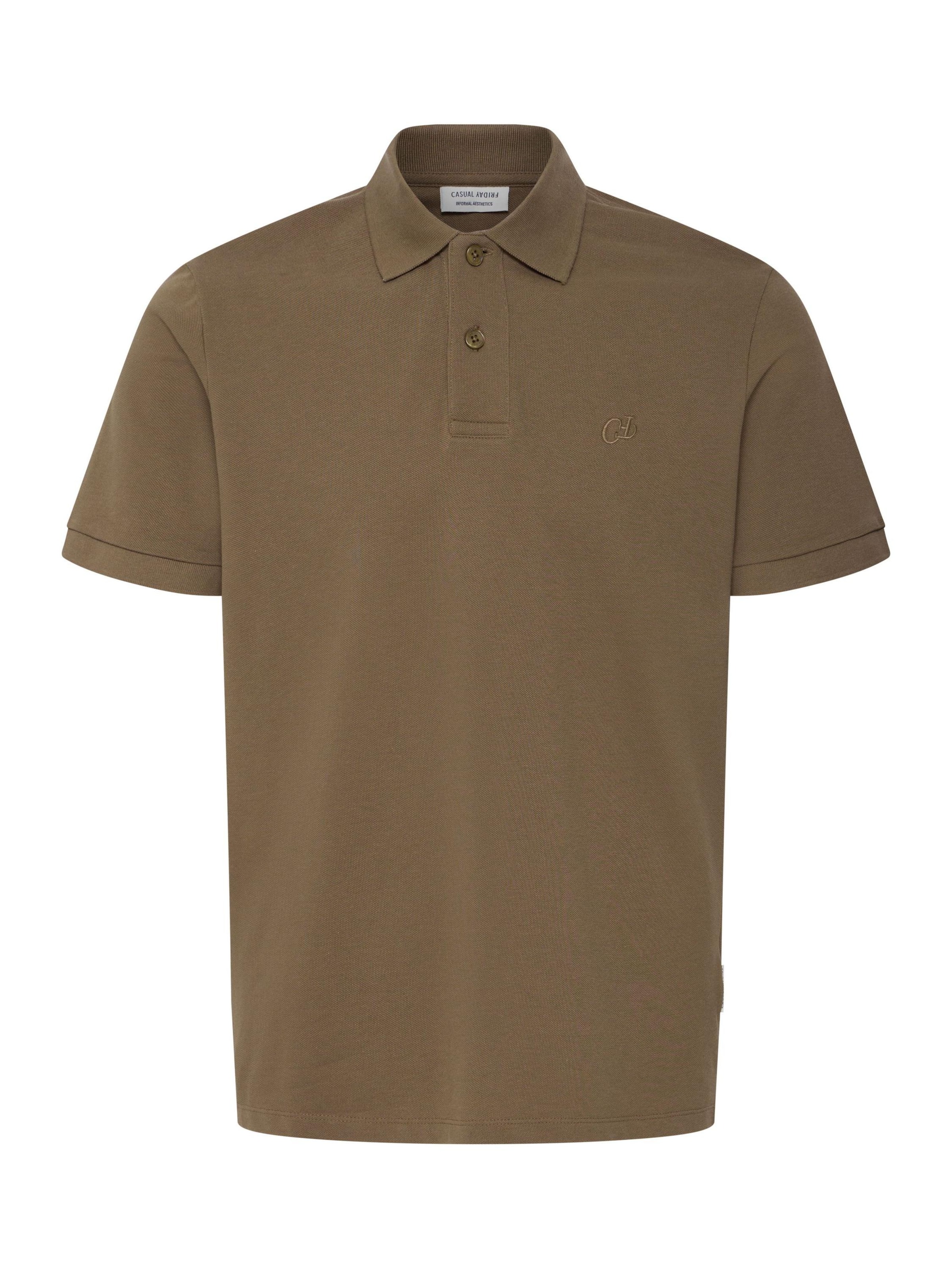 Casual Friday - Camiseta ' CFSolheim ' en marrón: frente