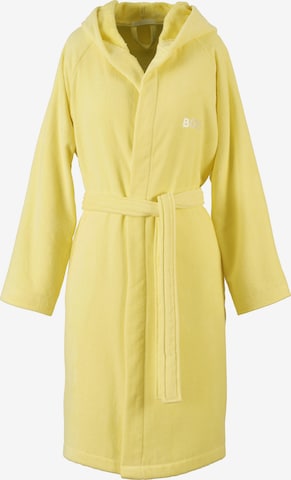 BOSS Long Bathrobe 'PLAIN' in Yellow: front