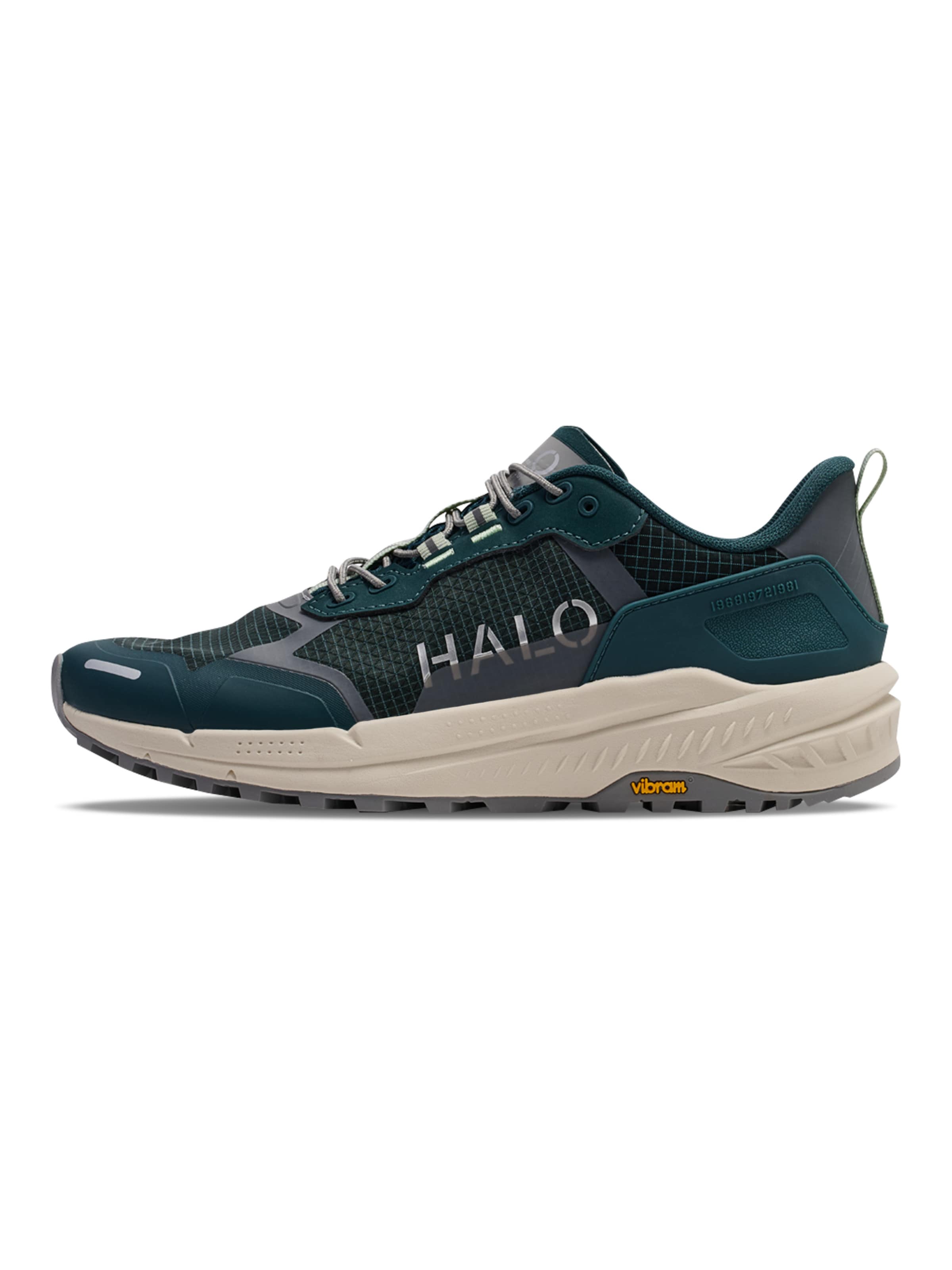 Baskets basses HALO en vert : devant
