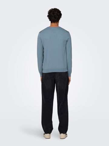 Pull-over Only & Sons en bleu